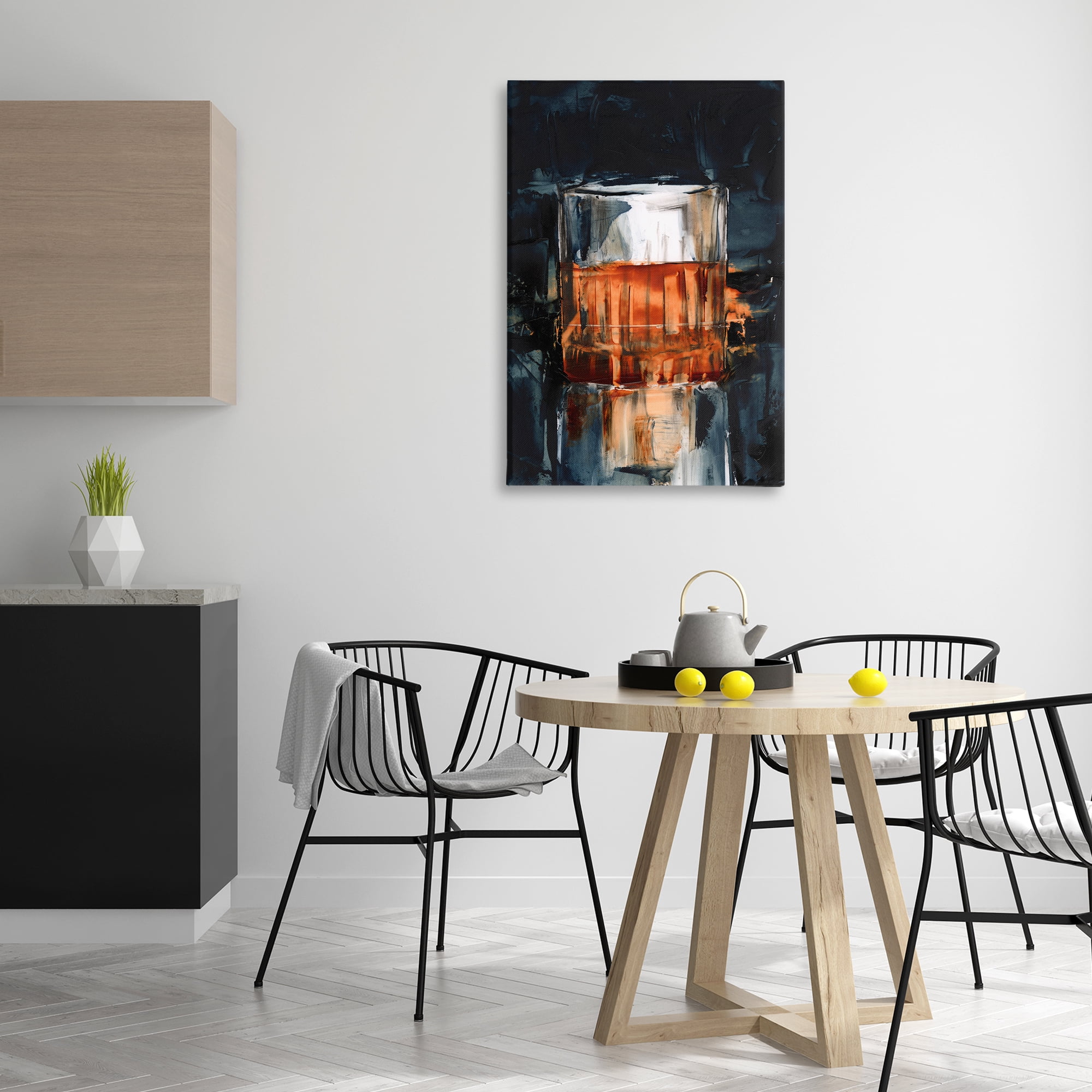 Stupell Industries Bourbon in Glass Food & Beverage Painting Wrapped Canvas Art Print Wall Art, 24 x 36