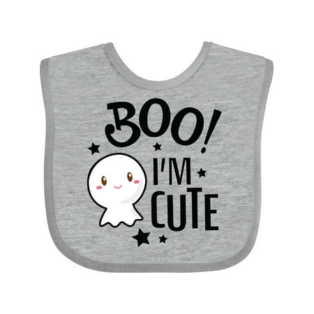 

Inktastic Boo I m Cute with Ghost Gift Baby Boy or Baby Girl Bib