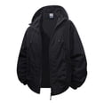 thumbnail image 2 of Men's Ice Silk Cooling Jacket Long Sleeve Hooded Zipper Cardigan Sun Protection Upf 50+ Thin Lightweight Casual Daily Travel Hiking Outdoor Windbreaker | AESTIVO,Black L, 2 of 8