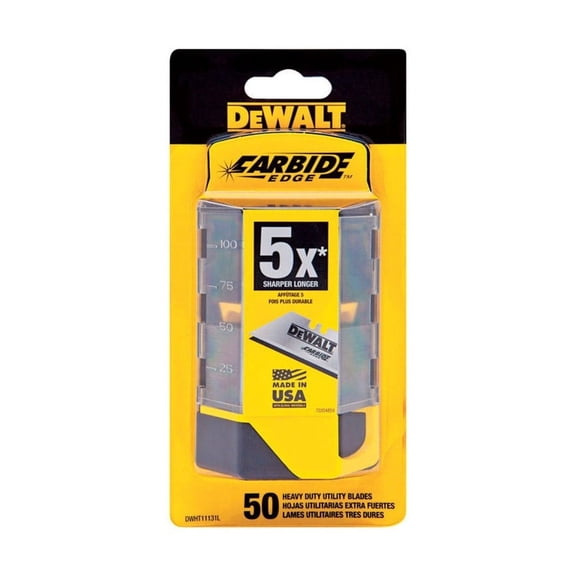 DEWALT - DWHT11131L Utility Blades, 2-Point, 3/4In L, 50 Blades