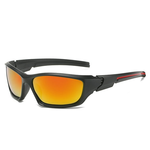 Polarized Sports Sunglasses for Cycling with TAC Lenses, Plastic Frame, and 95% Visible Light Transmission