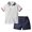 White-0877, variant on ETHAN Toddler Baby Boy Clothes Short Sleeve Casual Shorts Set 2PC Summer Outfits Yellow 12-18 Months