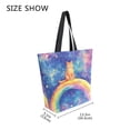 thumbnail image 5 of DIXRUYEE Tote Bag Women Weekender Travel Bag Shoulder Handbag Joyful Ginger Cat in Space Printed, 5 of 10