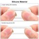 thumbnail image 4 of Uxcell 100pcs Bandas de Goma de Silicona Anillos Antideslizantes Planos Negros para Libros Cajas Envolturas de Bolsas Blancas 1 1/4", 4 of 5