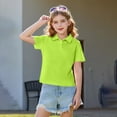 thumbnail image 6 of Polo Uniform Shirts for 7-8 Years Boys And Gils School Short Sleeve Top Casual Button Tshirts 2026 New with Collar Golf Polo Shirts Comfy Clothing ,Fluorescent Green, 6 of 7