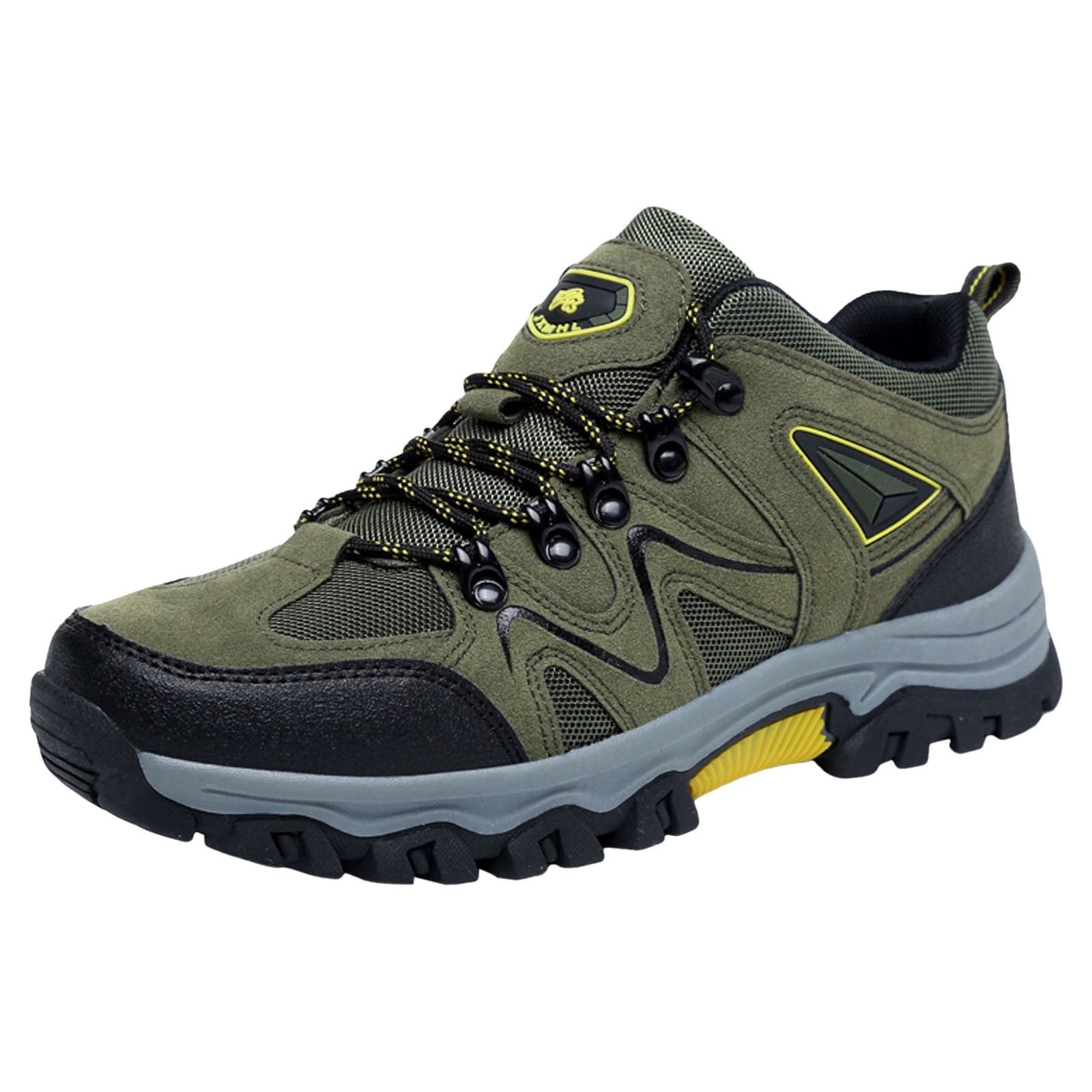 Mepaouo Men's Slip on Hiking Shoes Trekking Camping Walking Shoes Waterproof Anti Slip Outdoor Shoes