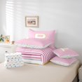 thumbnail image 6 of Feelyou Chic Monogrammed P Twin Bedding Sets 7-Piece, Glitter Sequin Print Bedding Comforter Set, Teens Kids Girls Women Reversible Sheet Sets, Lightweight Room Decor, 6 of 8