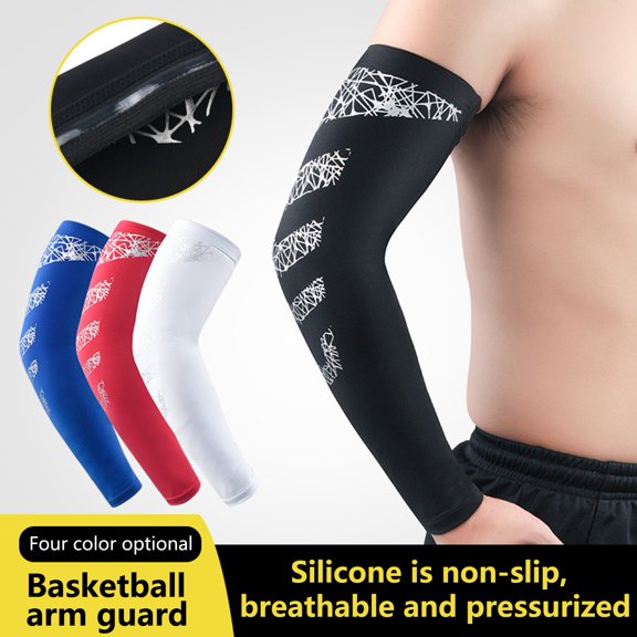 NIBOLOG Sports Arm Sleeve Ergonomic Hand Elbow Sportswear Accessories Basketball Volleyball Long Sunshade Arm Guard for Outdoor