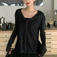 thumbnail image 4 of Neewe Women's Soft Cropped Cardigan Casual Lightweight Sweater Tops, 4 of 6