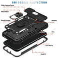 thumbnail image 2 of JTCASES for iPhone 7 Case, Sliding Camera Cover+ Rotating Ring Kickstand + Magnetic Car Mount + Inside Card Holder, Bracket Shockproof Frame Anti-drop PC TPU Heavy Duty Protection, Black, 2 of 11