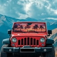 thumbnail image 3 of Binienty Folding Car Sun Shade Windshield for Jeep Wrangler TJ JK JKU Sport Sahara Rubicon 2 Door & 4 Door Tropical Palm Tree Front Windshield Sun Shade Car Visor Accessories, 3 of 7