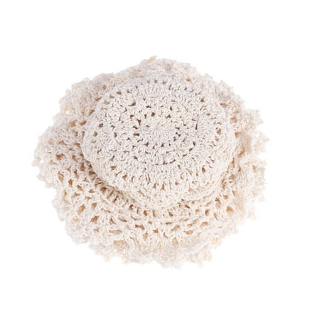 

FRCOLOR 10 Pcs Drink Coaster Lace Handmade Crochet Flower Hollow Coaster Skidproof Pad Retro Style Tabletop Protection