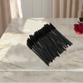 thumbnail image 4 of Unique Bargains 50 Pcs Convenient Silicone Eyelash Brush for Bathroom All Black Plastic Silicone, 4 of 5