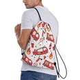 thumbnail image 3 of Kdxio Fire Truck Print Drawstring Backpack Bag,Waterproof Draw String Back Sack, Gym Drawstring Bags Swim Bag For Unisex, 3 of 9