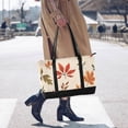 thumbnail image 4 of FORMRS Canvas Laptop Tote Bag for Women with 15.6" Computer Compartments Shoulder Handbag, Yellow Autumn Leaves, 4 of 7
