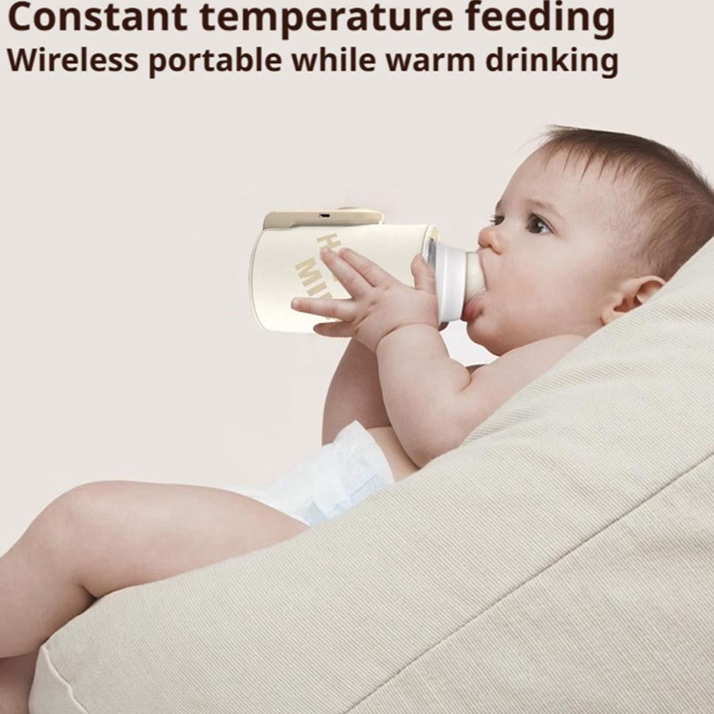 Portable Bottle Warmer for Travel 18W Fast Heating with LCD Temperature Control, 6000/8000mAh Battery-Powered Warmer for Liquids, Leak-Proof & Waterless Design for Home, Car, Outdoor Use
