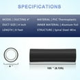 thumbnail image 5 of HAN'KITCHEN'LON'S 4" x 8ft Aluminum Ducting, 4-Layer Vent Hose for HVAC, Dryer, Heating/Cooling, 2 Clamps Included, 5 of 7