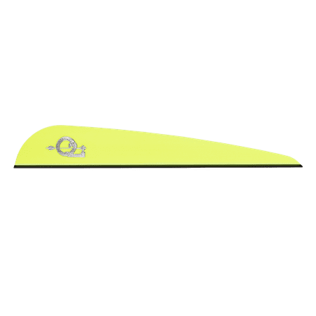 Q2i DV-X 4 Shield Cut Arrow Vanes-Fletching with Tri-Fusion Tech Yellow (100 Pk)