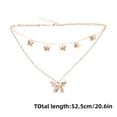 thumbnail image 2 of TABLETREANDS 1Ud Collar De Mujer Multicapa Con Colgantes Metálicos Dorados Para Eventos, 2 of 7