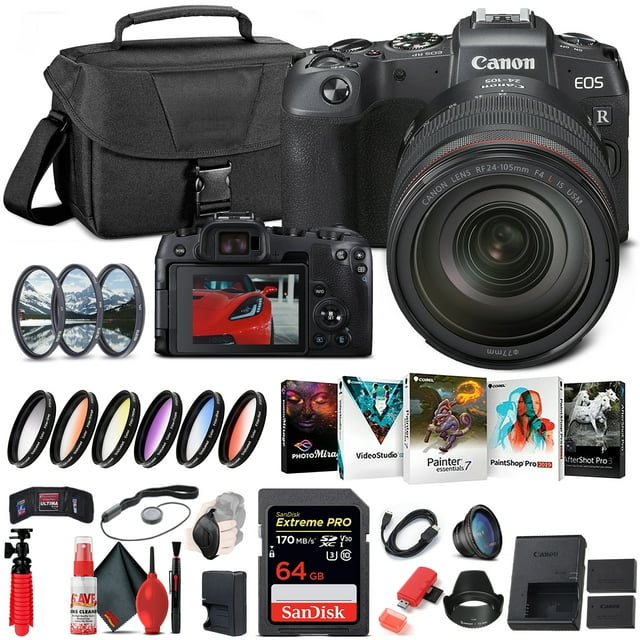 Canon EOS RP Appareil Photo Sans Miroir avec Objectif 24-105mm (3380C012) + 64 Go + Plus