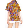 thumbnail image 4 of HAPPY BAY Hawaiian Shirts Womens Casual Summer Button Down Beach Party Blouses Shirt T-Shirt Blouse Short Sleeve Vacation Button up Tee Shirts for Women S Paisley, Multicoloured, 4 of 5