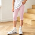 thumbnail image 2 of OJSFQUFP Girls' Pants Cropped Pants Summer Thin Breathable Versatile Slim Fit Casual Pants Pants Kids, 2 of 9
