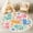 Color 2, variant on Washable Non Slip 3ft Round Rug, Roosters Sunflowers Vintage Floral Cream Circle Area Rugs with Tassels Carpet for Nursery Bedroom Living Room Playroom Tent Rug Tent Castle
