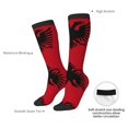 thumbnail image 5 of Women's Knee High Socks Albania Flag Thermal Soft Knee Long Socks, 5 of 7