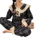 thumbnail image 3 of Conjunto de pijama de manga larga, conjunto de pijama a cuadros para mujer Ropa de dormir para mujer Conjunto de pijama a cuadros para mujer Experiencia incomparable, 3 of 9