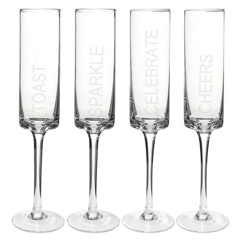 Cylinder Toasting Flutes Set