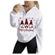thumbnail image 2 of Pntutb Mujeres Otoño Invierno Estampado de Navidad Cuello en V Cremallera Manga larga tops Jersey Blusa Sudaderas Pntutb Pntutb-4274, 2 of 7