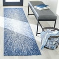 thumbnail image 2 of SAFAVIEH Micro-Loop Carbrey Sunburst Runner Rug, Blue, 2'3" x 9', 2 of 8