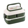 thumbnail image 1 of Double Layer Compartment Lunch Box Portable Meal Box Leak-proof Lunch Box for Camping Outdoor Picnic, 1 of 2