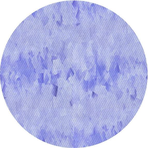 Ahgly Company Machine Washable Indoor Round Transitional Light Slate Blue Area Rugs, 6' Round