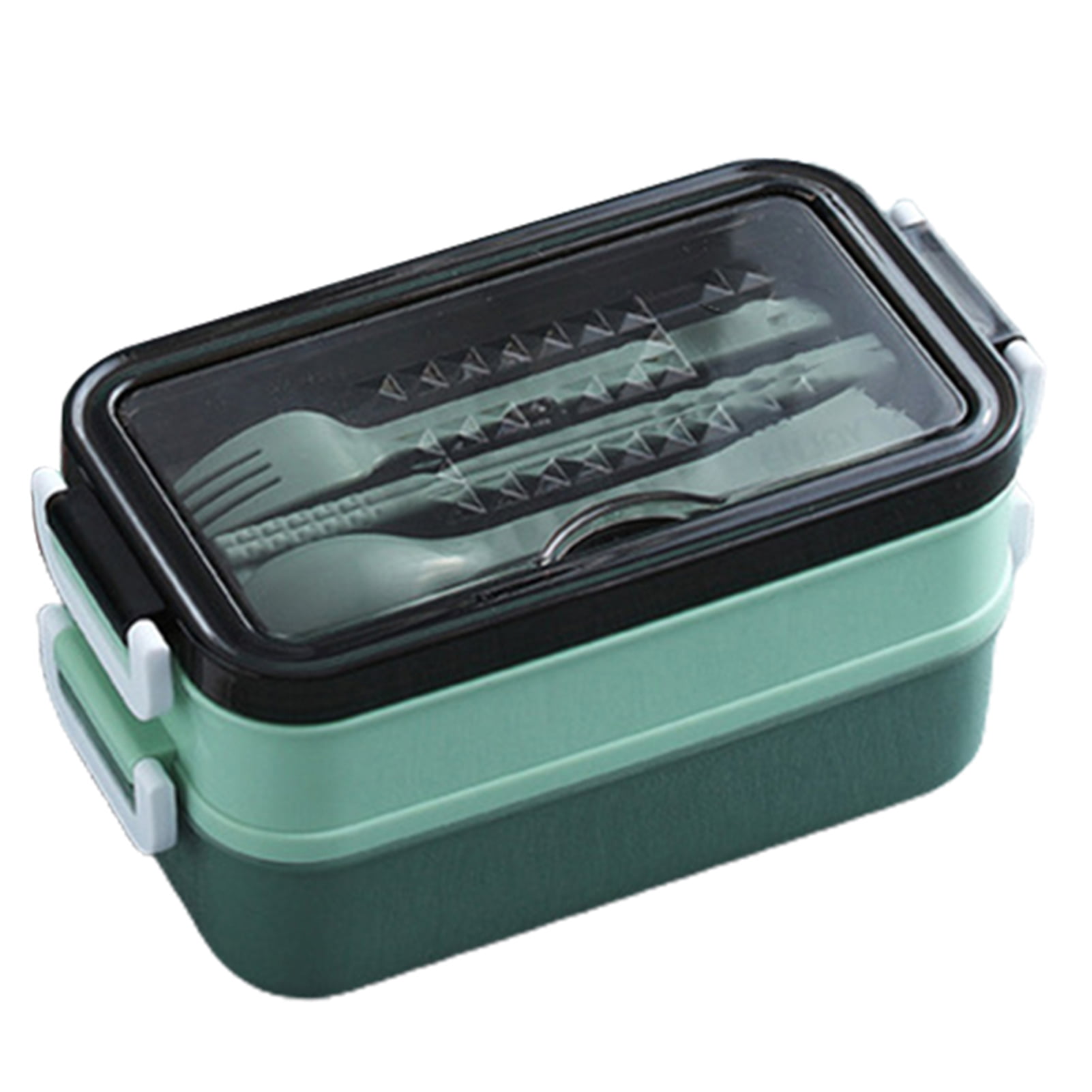 satire Wasserette Productie 2-Layer Bento Box Anti-Leakage Office Lunch Box with Cutlery Microwave Safe  Simple Kids Students Picnic Food Container New - Walmart.com