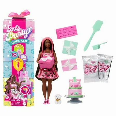 Mattel MTTJFG71 Barbie - Party Unboxed - Poodle Toy - Pack of 3