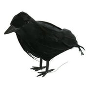 Black Crow Props Realistic Raven Feathered Crows Decor, 1pc