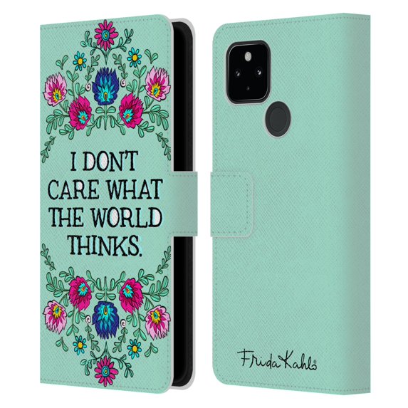 Head Case Designs Officially Licensed Frida Kahlo Art & Quotes Confident Woman Leather Book Wallet Case Cover Compatible with Google Pixel 4a 5G