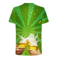 thumbnail image 4 of Lilgiuy Shirts for Men Graphic Tees, Men's Summer Novelty 3D Beer Bubbles Printed Short Sleeve Oversized T-Shirt Tops Shirts and Blouses Holiday Gifts(Green,XL), 4 of 5