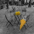 thumbnail image 2 of Frank, Assaf 20x20 White Modern Wood Framed Museum Art Print Titled - Bunch of roses and umbrella on table and chair at the park, New York, 2 of 4