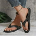 thumbnail image 6 of SRZYMJ Women Leather On Slides Sandals Comfortable Lightweight Open Toe Anti- Flat Summer Casual Slippers, 6 of 8