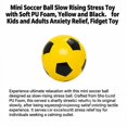 thumbnail image 2 of Mini Soccer Ball Slow Rising Stress Toy with Soft Pu Foam, Yellow and Black, for Kids and Adults Relaxation, Squeeze Toy, 2 of 3