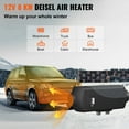 thumbnail image 2 of KFFKFF 8KW Diesel Air Warmer Silencer, 12V Diesel Climate Control with Remote Functionality, LCD Interface for Automobiles, Trucks, RVs, Boats, and Buses, 2 of 9