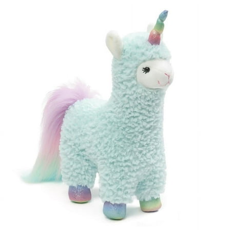 GUND - Llamacorn - Cotton Candy Turquoise Stuffed Animal Plush, 11