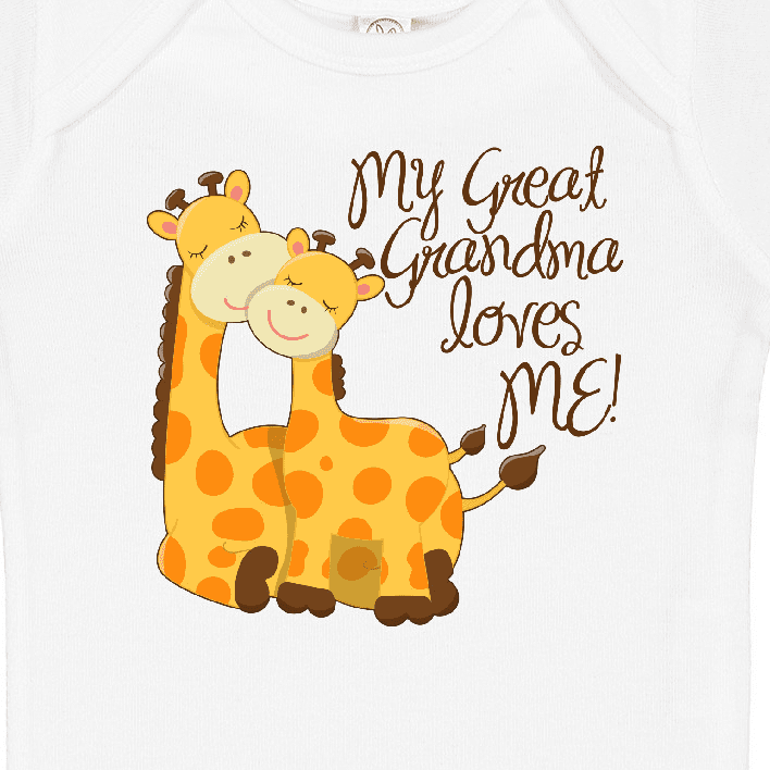 Inktastic My Great Grandma Loves Me Boys or Girls Baby Bodysuit