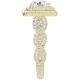 thumbnail image 5 of Unique Moments Lab Grown 2 ct Round Cut Diamond Halo Infinity Engagement Ring 10K Yellow Gold, 5 of 6