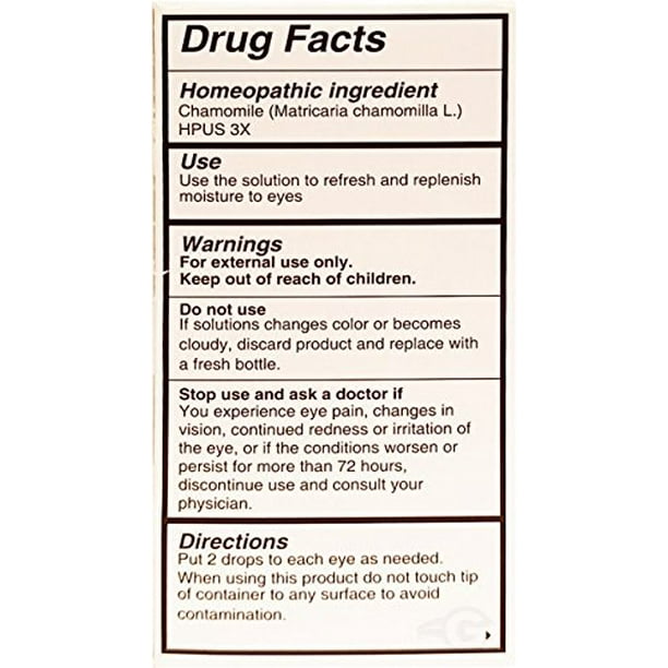 Sophia Chamomile Eye Drops 0.50 oz fl Gotas para Los Ojos de