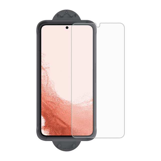 Axessorize Armure de Verre Pro 2.5D Protection d'Écran Incurvée avec Plateau d'Installation pour Samsung Galaxy S22