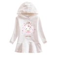 thumbnail image 3 of Vestido estampado de dibujos animados de Hello Kitty para niños, sudadera con capucha sencilla a la moda, vestido, ropa para niños, falda de princesa de algodón para bebés, 3 of 5
