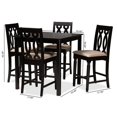 thumbnail image 4 of Baxton Studio Darcie Sand Upholstered Espresso Wood 5-piece Pub Set, 4 of 8